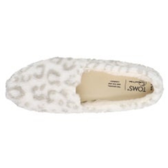 Comfee 👣TOM'S Alpargata Snow White Leopard Fleece Espadrilles - Picture 3 of 7